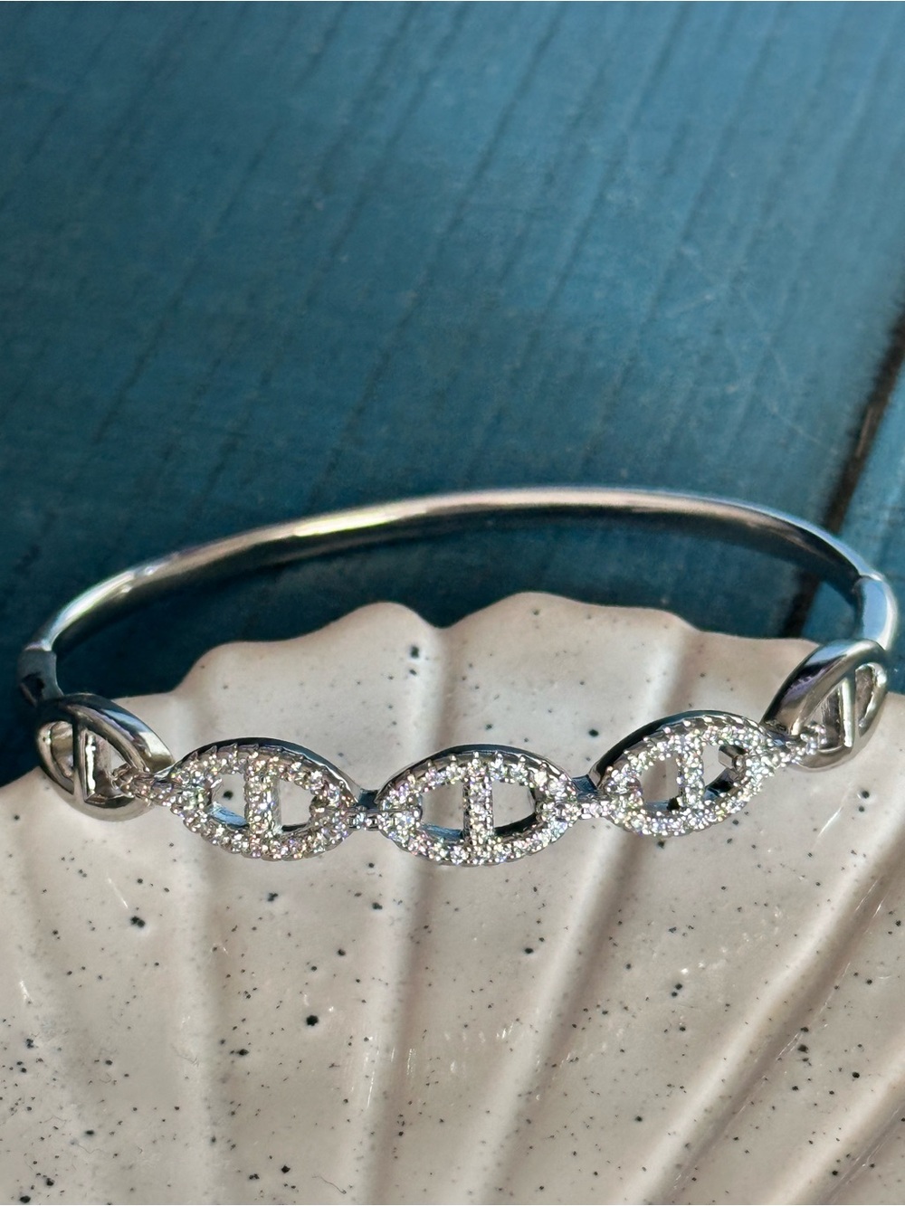 Silver Mariner Link Bangle Bracelet